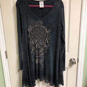 Long Sleeve Skull Dress